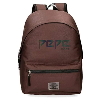 Image de Pepe Jeans Osset Sac à dos adaptable au chariot Marron 31x42x17,5 cms Polyester 22.79L
