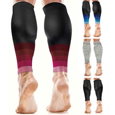 Image de aZengear Manchons de Compression pour Les Mollets, Hommes et Femmes Attelles Tibia Maintien du Mollet, Chaussettes Bas Contention la Course, Crampes (L/XL)