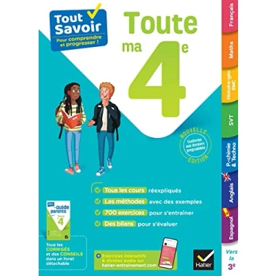 Image de Tout savoir 4e en un: cours, méthodes et exercices dans toutes les matières Livre d’occasion Bon