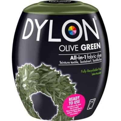 Image de Dylon Teinture Textile pour Machine à Laver, Vert Olive, 8.5 x 9.9 cm