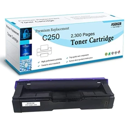 Image de ASEKER Compatible Cartouche de Toner pour Ricoh SP C250 C250DN C250E C250SF C250SFw C261SFN C261SFNW C261DNW Imprimante, Haut Rendement 2300 Pages, 407539 (Noir)
