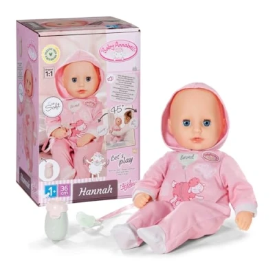 Image de Baby Annabell Hannah Joue avec Moi, poupée pour bébé 5 Fonctions, Corps et Accessoires en Tissu Doux, de 36 cm, Enfants à partir 1 an, 711002 Zapf Création