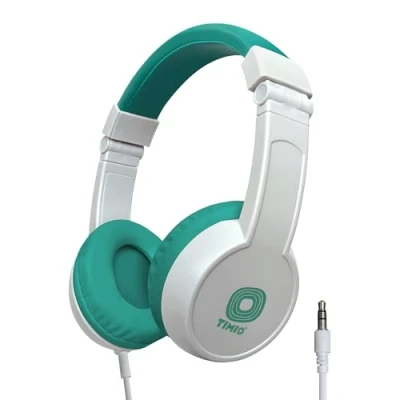 Image de TIMIO Casque Pliable pour Enfant Léger, Petit, Compact Écouteurs Compatible avec Lecteur et Autres Appareils Volume limité à 85dB Câble détachable Partage de Musique