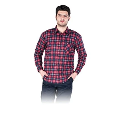 Image de REIS Kf GCM Chemise en flanelle de protection, bleu foncé/rouge, taille M