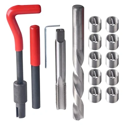 Image de DAYUAN kit de réparation filetage M14 x 1,25 mm, outils hélicoïdal, d&#039;insertion fil, ensemble d&#039;outils à main compatibles pour automobile