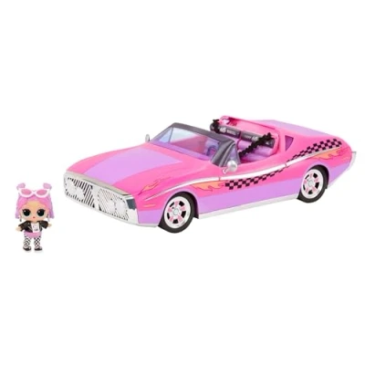 Image de L.O.L. Surprise O.M.G. City Cruiser Voiture de Sport Rose et Violette avec Fabuleuses Caractéristiques une Poupée Exclusive BEEPS Idéal pour les Enfants 4 Ans plus