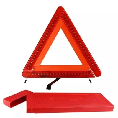 Image de LEDWARNING Triangle de signalisation Lumineux 60 LEDs à Piles Vendeur et Stock en France