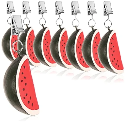 Image de com four® 8X Poids de Nappe résistants aux intempéries avec Clip au Design Melon env. 40 g (8 pièces 40g)