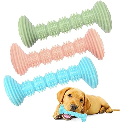 Image de Tarklanda Jouet à Mâcher pour Chien, Brosse a Dent Chiot, Jouets Chiens en Caoutchouc Naturel, Non Toxique Résistant la Morsure Nettoie Le Dents Chiots ou Châtons 3PC