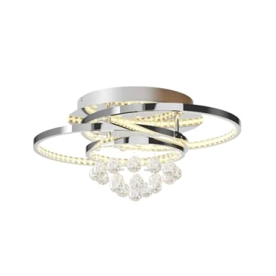 Image de LED Plafonnier Keely à intensité variable en Argent Métal e. a. pour Salon &amp; Salle manger (1 lampe,à), Eclairage LED, Lampe Luminaire Plafonnier, Plafond, Eclerage