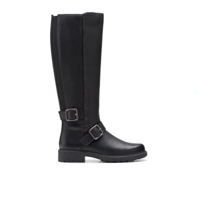 Image de Clarks Femme Orinoco2 Grand Botte Tendance, Cuir Noir, 40 EU