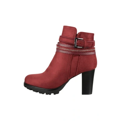 Image de Elara Bottines Femmes Bottes à Cheville Chunkyrayan 2018 C292 1 Bordeaux 41