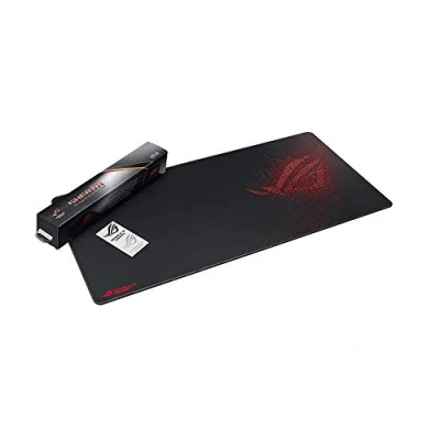 Image de ASUS ROG Sheath Extended Soft Cloth Gaming Mouse Pad with Smooth Gliding Surface and Non Slip Base Black/Red