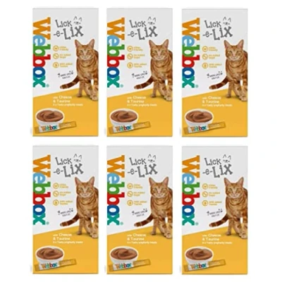 Image de Webbox Lick E Lix Yoghurt avec Fromage et Taurine 5 X 15g Sachets (Lot de 6)