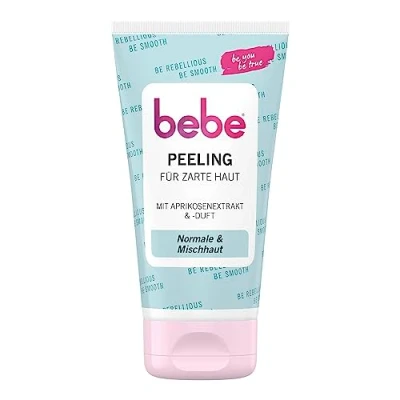 Image de bebe Exfoliant pour peaux délicates (150 g), nettoyage doux du visage avec extrait et parfum d&#039;abricot, en profondeur normales mixtes