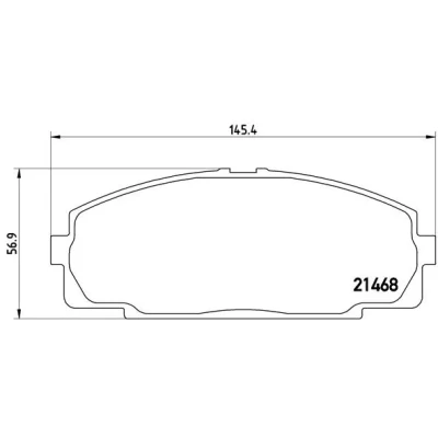 Image de BREMBO P 83 092 Jeu de plaquettes frein contact signal d&#039;usure exclu sans accessoires TOYOTA: Dyna Сamion à Plateau / Сhâssis, Hiace 4 Bus