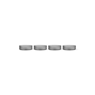 Image de ferm LIVING Bol de service Ripple, gris, Ø 12,2 cm, set 4 pièces