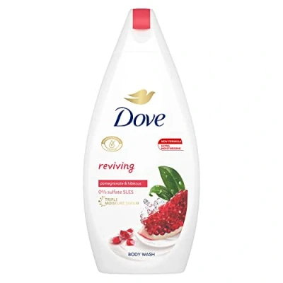 Image de Dove Gel douche Reviving Body Wash avec grenade et hibiscus pour une peau plus douce lisse après 450 ml