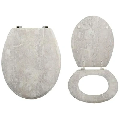 Image de Abattant Wc MSV MDF Stonehenge Universel Fixation par le dessus Couleur Beige