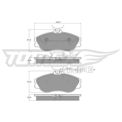 Image de TOMEX brakes TX 11 28 Jeu de plaquettes frein Essieu avant contact signal d&#039;usure inclus AUDI: 80 B4 Berline, Avant, Coupe B3