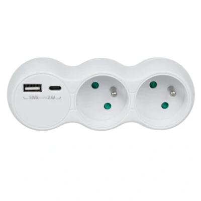 Image de Prise de courant Maclean, répartiteur 2 prises, 2x USB A/C, type E, 2x16A, MCE339 E
