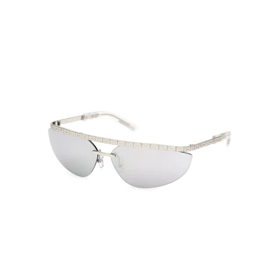 Image de GCDS Lunettes de soleil Shiny palladium smoke mirror, Taille: 71, mirror