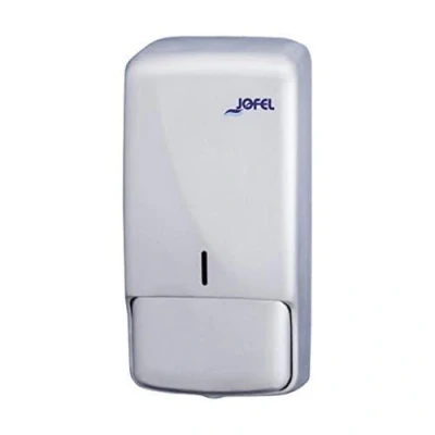 Image de Jofel Distributeur de savon mural, rechargeable, capacité 0,85 l, pour salle bains, anti vandalisme et robuste, gouttes anticorrosion, Futura AC53050
