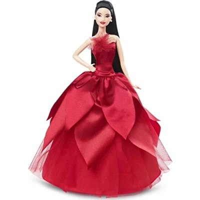 Image de Barbie Signature 2022 poup e de vacances avec cheveux noirs, s rie collection, comprend un support et emballage affichable