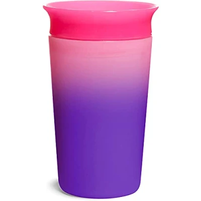 Image de Munchkin Tasse d’Apprentissage Miracle 360, qui Change de Couleur pour Bébé et Nourrisson, Antifuites sans BPA, Compatible Lave Vaisselle, Verre 12 mois plus 266 ml, rose