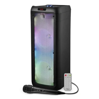 Image de Enceinte Active FestiSound SRX208 500W 2x 8&quot; à LED Autonome sur Batterie Bluetooth USB SD TWS Micro fil