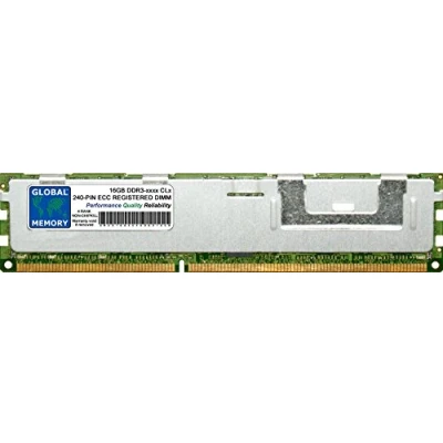 Image de 16Go DDR3 1066/1333MHz PC3 10600 240 PIN ECC REGISTERED DIMM (RDIMM) MÉMOIRE POUR SERVEURS/WORKSTATIONS/CARTES MERES (4 RANK NON ...