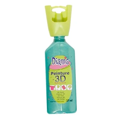 Image de DIAM&#039;S Peinture 3D Tous Supports, Vert Feuille nacré, 37 ml