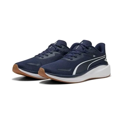 Image de PUMA Mixte Skyrocket Lite Chaussure de Course sur Route, Navy White, 37.5 EU