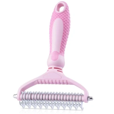 Image de Morpilot® Brosse de toilettage pour chien, peigne à démêler chat 21 + 11 dents double face sous poil, réduit efficacement la perte poils jusqu&#039;à 90%