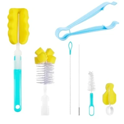 Image de Brosse Biberon Bouteille Nettoyage avec Éponge Nettoie Goupillon Tetine pour Bouteilles Mamelon Pailles d&#039;eau