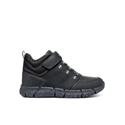 Image de Geox Flexyper BOY ABX Bottines à lacets pour enfants, Taille: 31, Navy/azure cuir et imitation de