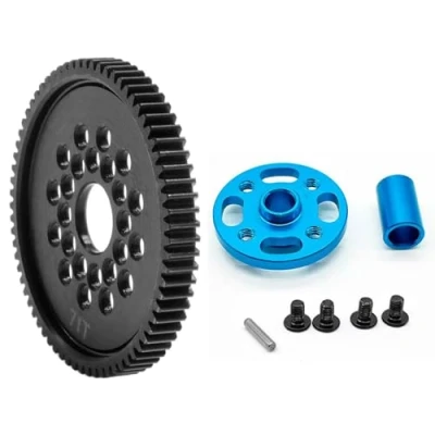 Image de DONGXINGWEI Pièces RC en acier 71T pour vitesse inférieure voiture Tamiya TT 02 TT02