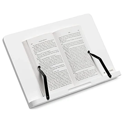 Image de Navaris Porte Livre Support Universel 33 x 24 cm en Bambou pour de Cuisine Tablette liseuse Pupitre Lecture Table Bureau