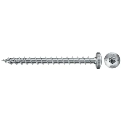 Image de fischer Vis à bois PowerFast II 4,0x40 Tête cylindrique bombée, empreinte TX, zingué blanc, filetage total/Boite de 200