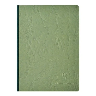 Image de Clairefontaine 795463C Collection Age Bag Un Carnet Cousu Dos Toilé Vert A5 14,8x21 cm 192 Pages Lignées Papier Blanc 90 g Couverture Carte Lustrée Grain Cuir