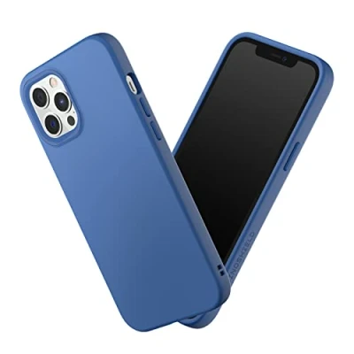 Image de RHINOSHIELD Coque Compatible avec [iPhone 12 Pro Max] SolidSuit Fine Technologie d&#039;absorption des Chocs et Finition Premium Mate, Contour Objectif Photo Interchangeable Bleu Cobalt