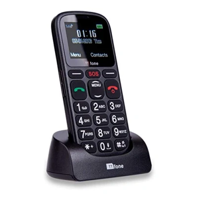 Image de TTfone Comet (TT100) Grosses Touches Ecran Large Facile à Utiliser Lampe Torche SOS Touche Appel d&#039;urgence Numéros Parla