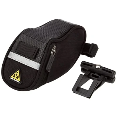 Image de Topeak Aero Wedge QuickClick Sac de Selle avec Fixation Mixte Adulte, Noir, Taille M