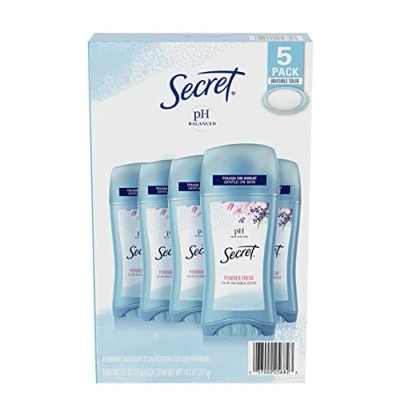 Image de Secret Invisible Solid Deodorant, Powder Fresh (2.6 oz, 5 pk.) by