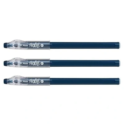 Image de PILOT Lot de 3 Stylos Roller FRIXION ball Stick Pointe 07 Bleu nuit