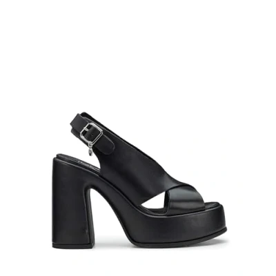 Image de Cult Bjork Sandales à talons hauts, Femme, Taille: 40, Nero Cuir