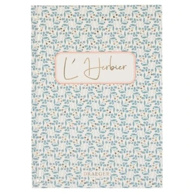 Image de DRAEGER Paris Carnet de Notes L&#039;herbier A5 pour Conserver Vos Feuilles récoltées Double Page par Plante/Fleur : Nature 80 Pages Couverture Rigide avec détails dorés Papier certifié FSC®