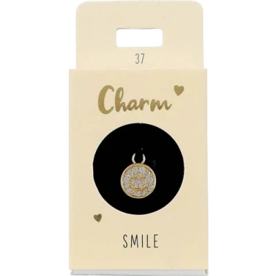 Image de Depesche Lettres 11834 037 Charm Emoji, Pendentif doré pour Colliers, Bracelets et Boucles d&#039;oreilles, idéal comme Petit Cadeau, Multicolored, Normal