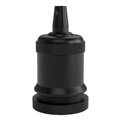 Image de Calex Peak M 035 Support de lampe en aluminium 60 W 250 V E27 Noir mat Diamètre 48 mm