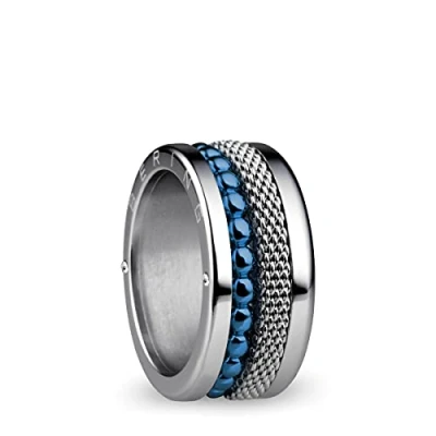 Image de BERING Combinaison de Bagues Échangeables pour Femme en Argent et Bleu avec le Système Unique Twist &amp; Change, Mississippi